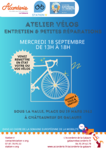 Flyer d'un atelier de réparations et d'entretiens de vélo